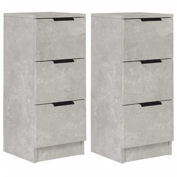 vidaXL Senkit 2 kpl betoninharmaa 30x30x70 cm tekninen puu