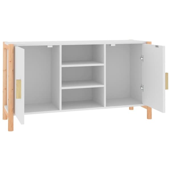 vidaXL skænk 107x38x60 cm konstrueret træ hvid