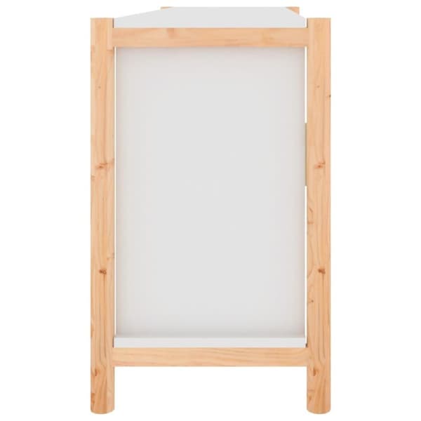 vidaXL skænk 107x38x60 cm konstrueret træ hvid
