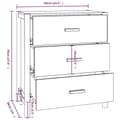 Miniatyrbillede 8 af 9: vidaXL skænk 62x38x70 cm konstrueret træ sort