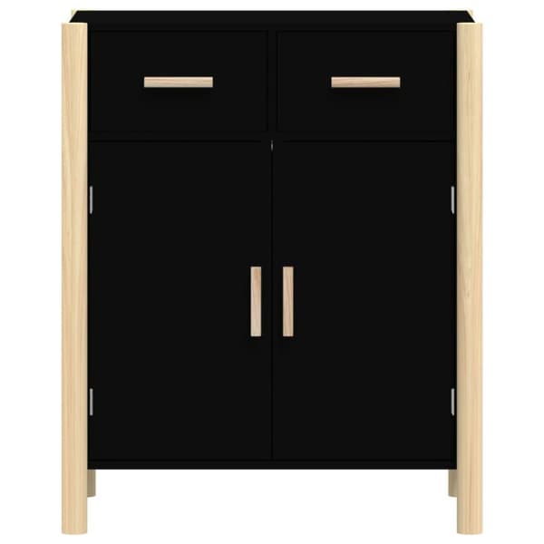 vidaXL skænk 62x38x75 cm konstrueret træ sort