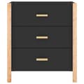 Miniatyrbilde 5 av 9: vidaXL Skjenk svart 62x38x70 cm konstruert tre
