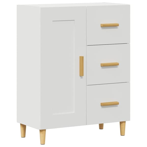 vidaXL Skjenk hvit 69,5x34x90 cm konstruert tre