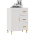 Miniatyrbilde 4 av 11: vidaXL Skjenk hvit 69,5x34x90 cm konstruert tre