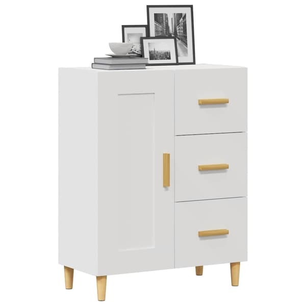 vidaXL Skjenk hvit 69,5x34x90 cm konstruert tre