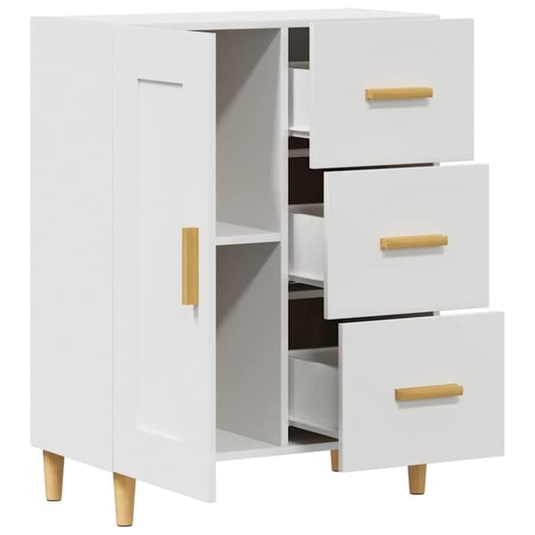 vidaXL Skjenk hvit 69,5x34x90 cm konstruert tre