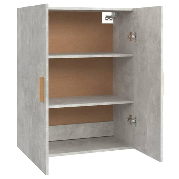 vidaXL Hengende veggskap betonggrå 69,5x34x90 cm