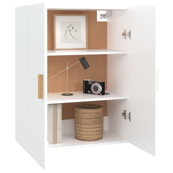 vidaXL Hengende veggskap hvit 69,5x34x90 cm