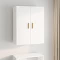 Miniatyrbilde 2 av 11: vidaXL Hengende veggskap hvit 69,5x34x90 cm