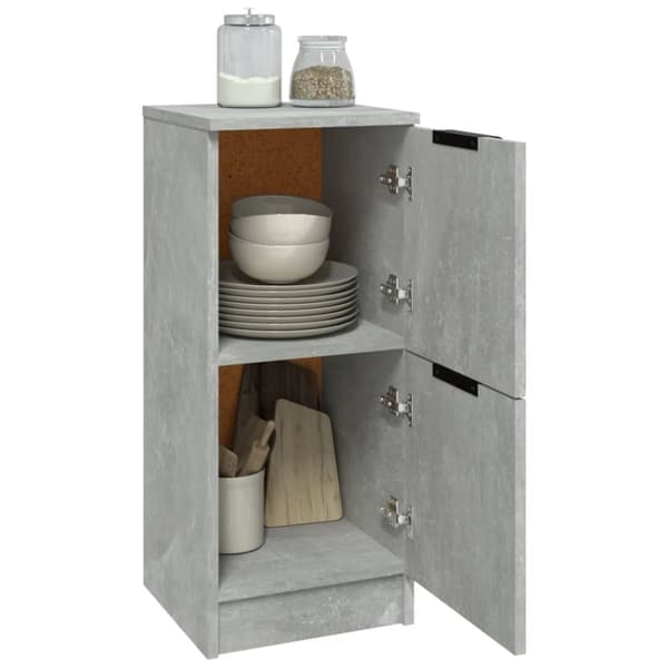 vidaXL skænke 2 stk. 30x30x70 cm konstrueret træ betongrå