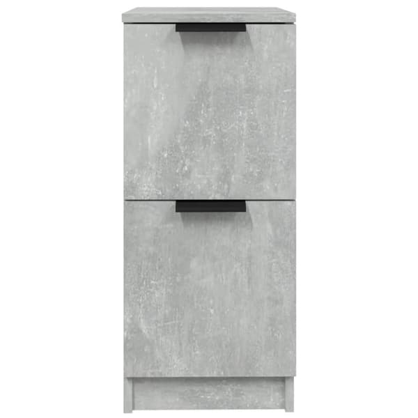 vidaXL skænke 2 stk. 30x30x70 cm konstrueret træ betongrå