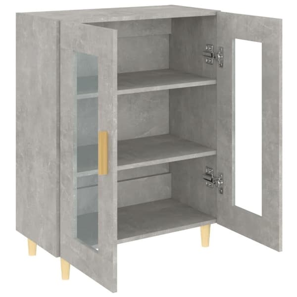 vidaXL skænk 69,5x34x90 cm konstrueret træ betongrå