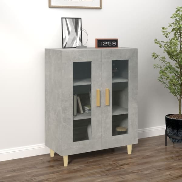 vidaXL skænk 69,5x34x90 cm konstrueret træ betongrå