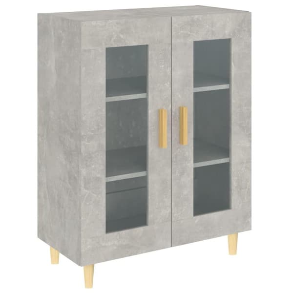 vidaXL skænk 69,5x34x90 cm konstrueret træ betongrå