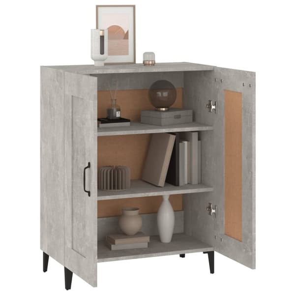 vidaXL skænk 69,5x34x90 cm konstrueret træ betongrå
