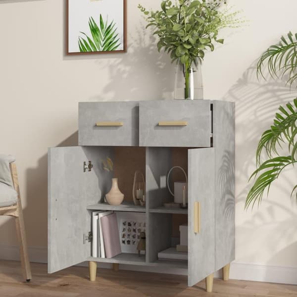 vidaXL Senkki betoninharmaa 69,5x34x89 cm tekninen puu