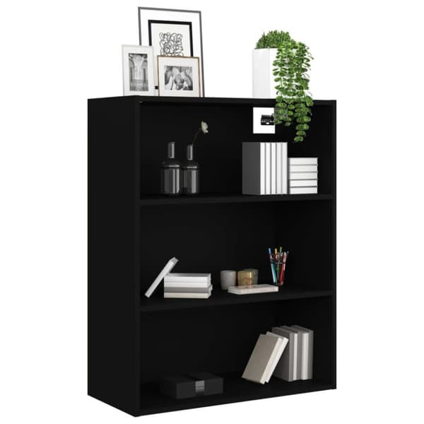 vidaXL Riippuva seinäkaappi musta 69,5x32,5x90 cm
