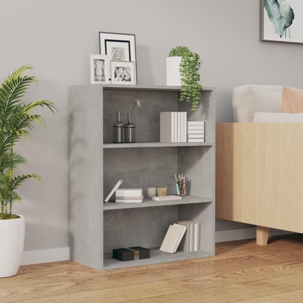 vidaXL Riippuva seinäkaappi betoninharmaa 69,5x32,5x90 cm