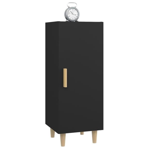 vidaXL skænk 34,5x34x90 cm konstrueret træ sort