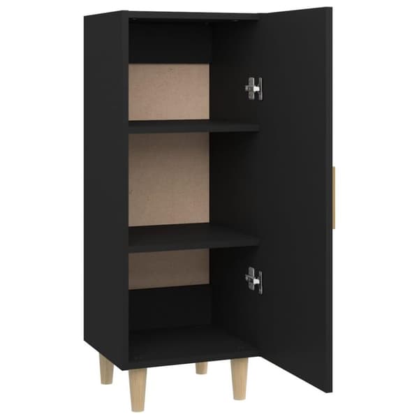 vidaXL skænk 34,5x34x90 cm konstrueret træ sort