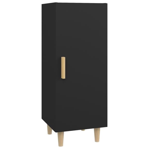 vidaXL skænk 34,5x34x90 cm konstrueret træ sort