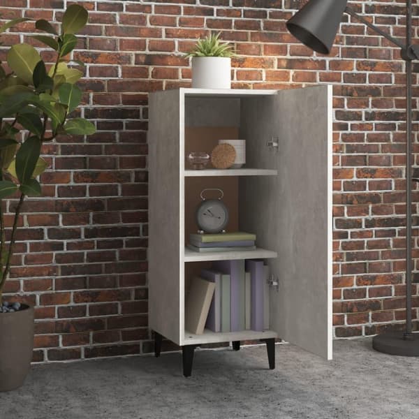 vidaXL Senkki betoninharmaa 34,5x34x90 cm tekninen puu