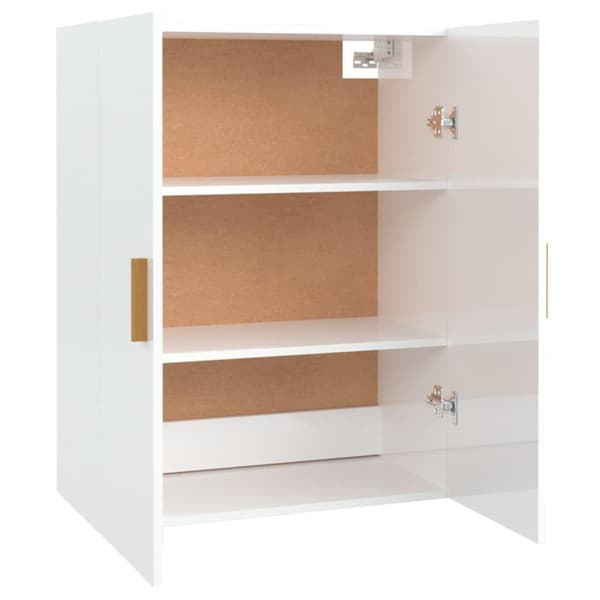 vidaXL vægskab 69,5x34x90 cm hvid højglans
