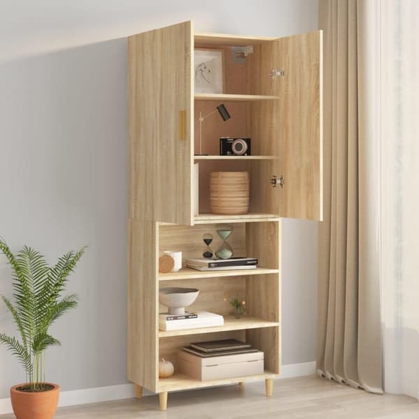 vidaXL Riippuva seinäkaappi Sonoma-tammi 69,5x34x90 cm