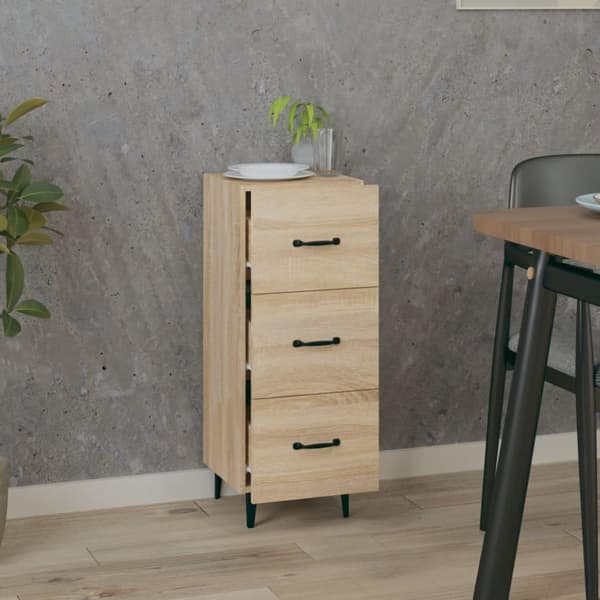 vidaXL Skänk sonoma-ek 34,5x34x90 cm konstruerat trä