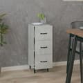 Miniatyrbilde 3 av 10: vidaXL Skjenk betonggrå 34,5x34x90 cm konstruert tre