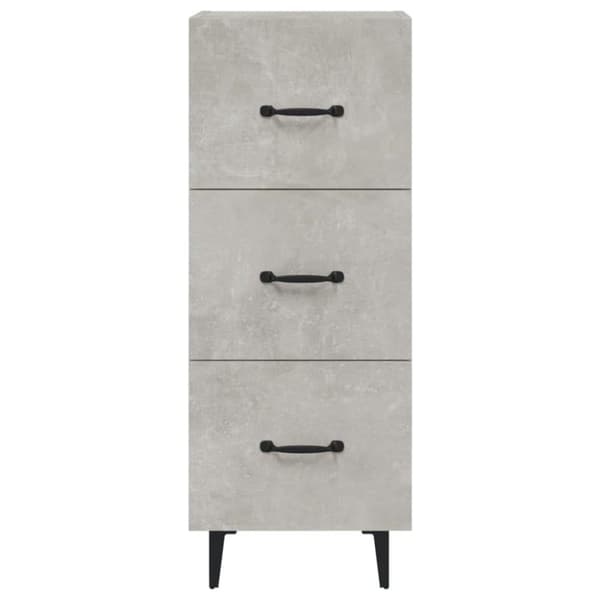 vidaXL Skjenk betonggrå 34,5x34x90 cm konstruert tre