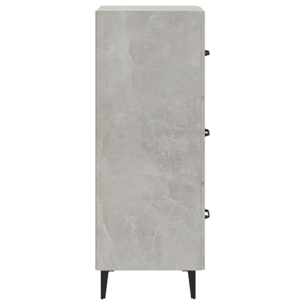 vidaXL Skjenk betonggrå 34,5x34x90 cm konstruert tre