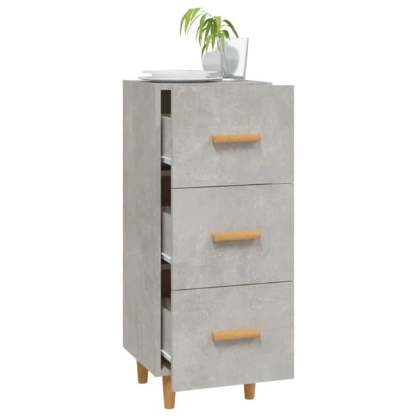 vidaXL Skåp betonggrå 34,5x34x90 cm konstruerat trä
