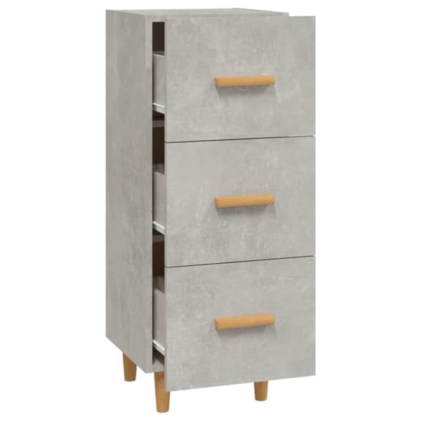 vidaXL Skåp betonggrå 34,5x34x90 cm konstruerat trä