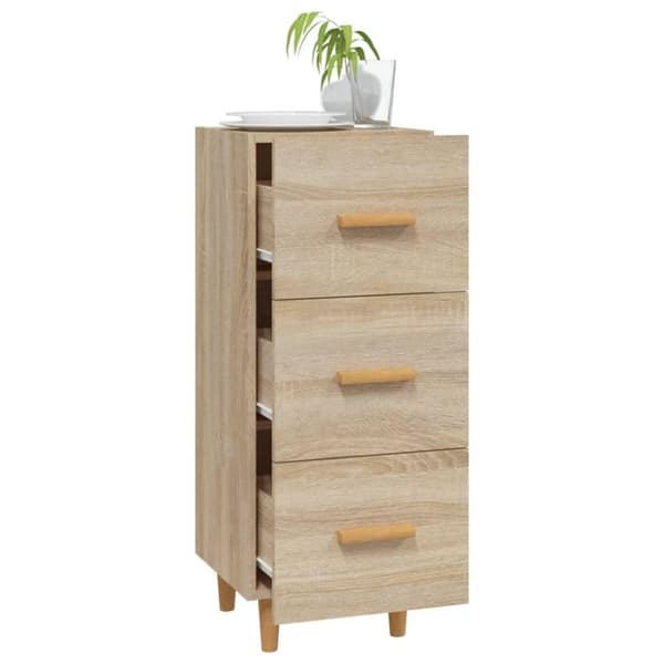 vidaXL Skjenk sonoma eik 34,5x34x90 cm konstruert tre