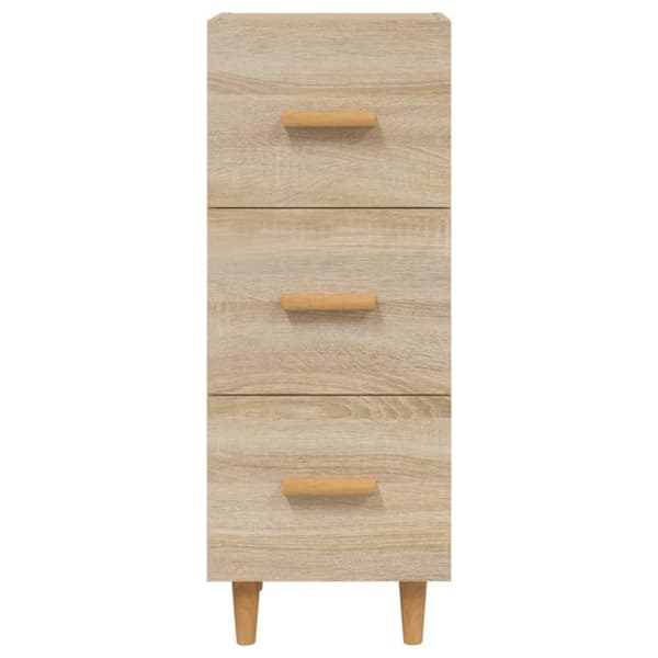 vidaXL Skjenk sonoma eik 34,5x34x90 cm konstruert tre