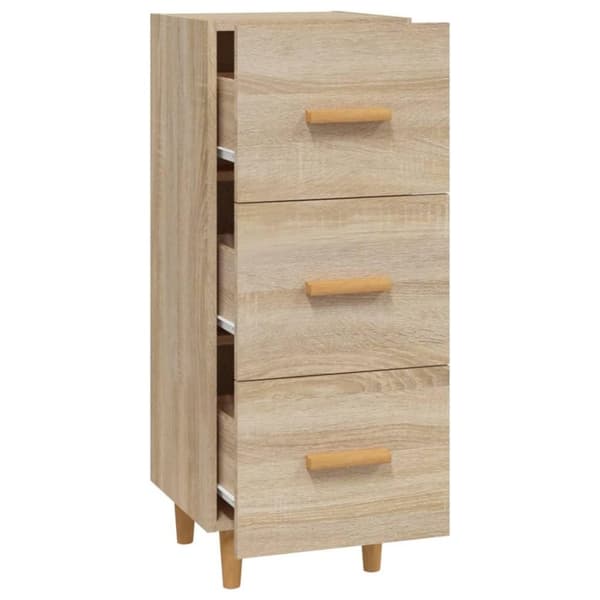 vidaXL Skjenk sonoma eik 34,5x34x90 cm konstruert tre