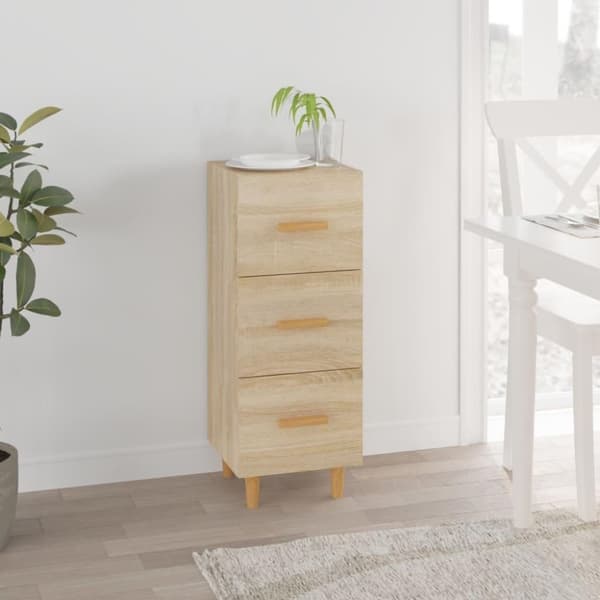vidaXL Skjenk sonoma eik 34,5x34x90 cm konstruert tre