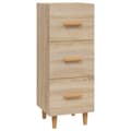 Miniatyrbilde 1 av 10: vidaXL Skjenk sonoma eik 34,5x34x90 cm konstruert tre