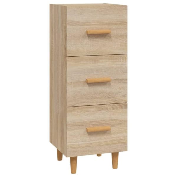 vidaXL Skjenk sonoma eik 34,5x34x90 cm konstruert tre