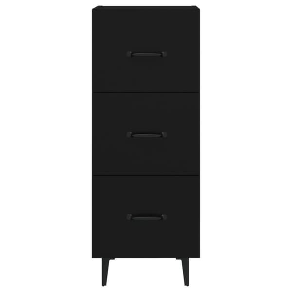 vidaXL Skjenk svart 34,5x34x90 cm konstruert tre