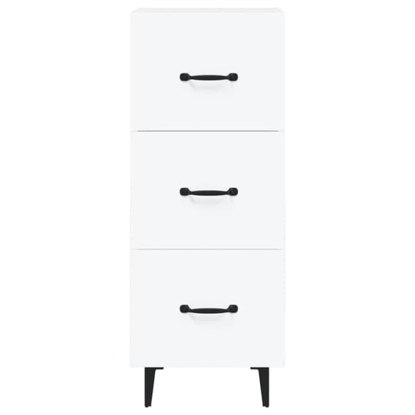 vidaXL Skjenk hvit 34,5x34x90 cm konstruert tre