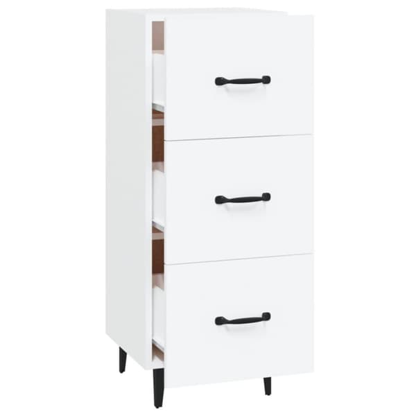 vidaXL Skjenk hvit 34,5x34x90 cm konstruert tre