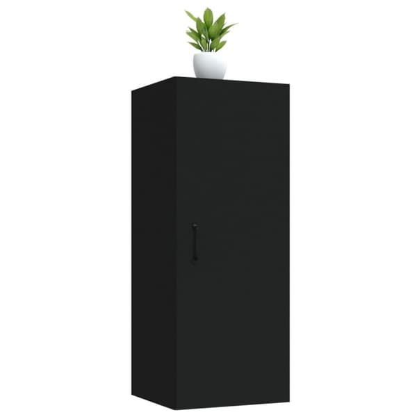 vidaXL Veggskap svart 34,5x34x90 cm konstruert tre