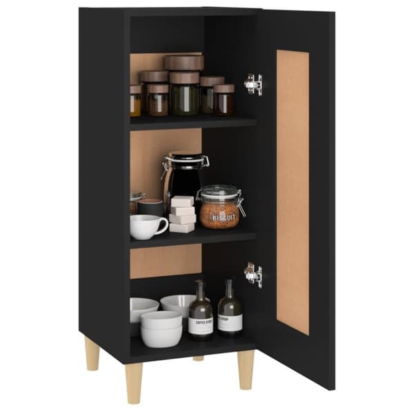 vidaXL skænk 34,5x34x90 cm konstrueret træ sort