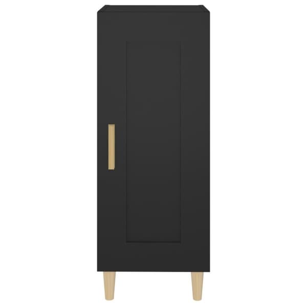 vidaXL skænk 34,5x34x90 cm konstrueret træ sort