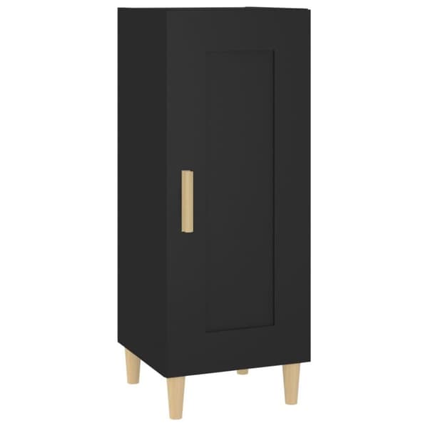 vidaXL skænk 34,5x34x90 cm konstrueret træ sort