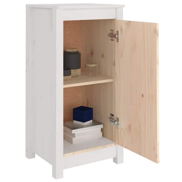 vidaXL skænke 2 stk. 40x35x80 cm massivt fyrretræ hvid