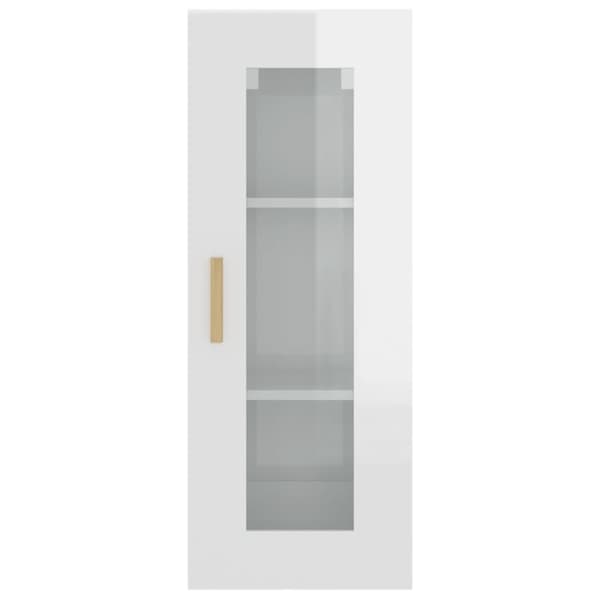 vidaXL vægskab 34,5x34x90 cm hvid højglans