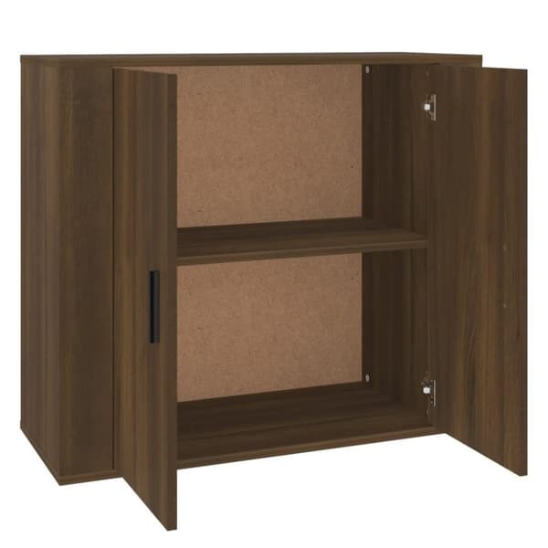vidaXL Skjenk brun eik 80x33x70 cm konstruert tre